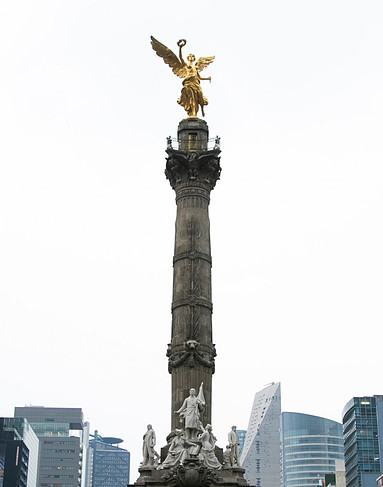 Golden angel monument in Mexico City.