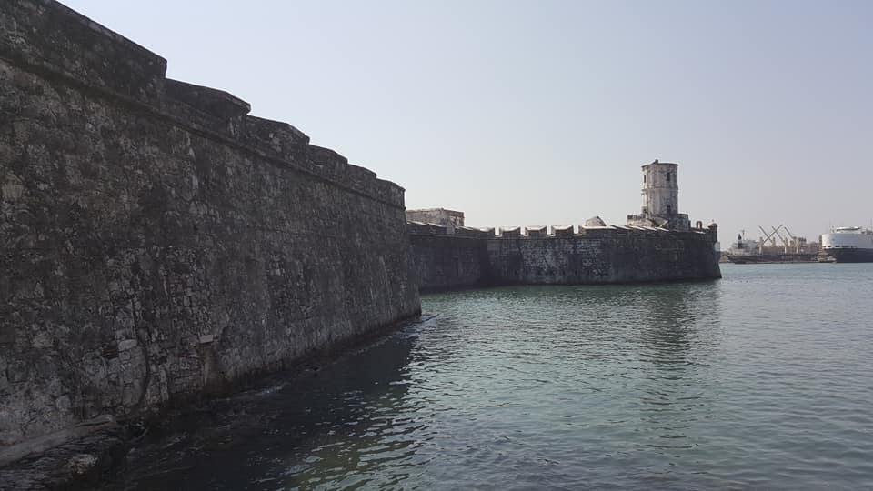 An ex-fortress in the sea.