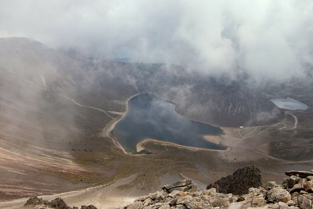 A crater lake.