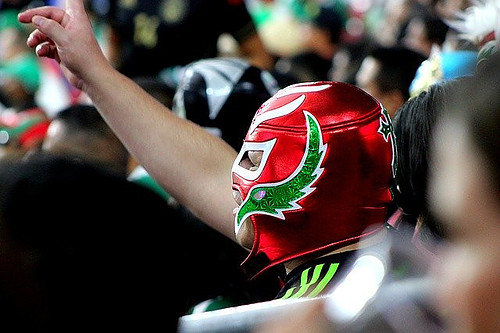Lucha libre Man wearing a lucha libre mask.