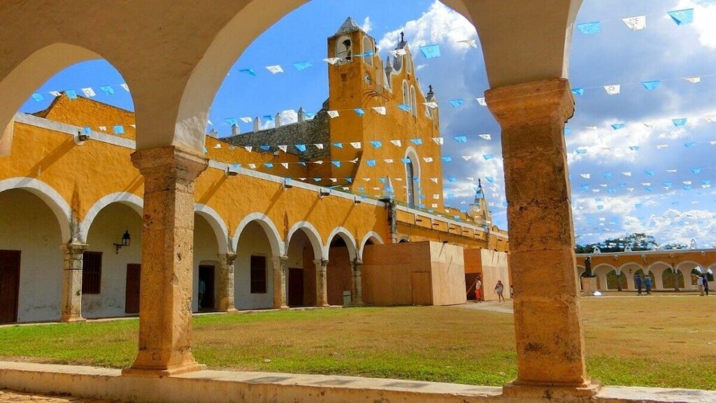 Interior of the yellow ex-convent in Izamal.