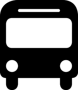 Black bus icon.