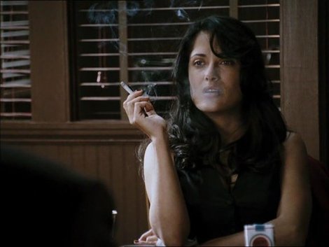 Salma Hayek smoking in a movie.