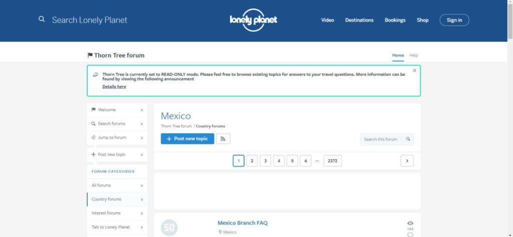 Lonely Planet Mexico travel forum