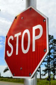 Stop sign.