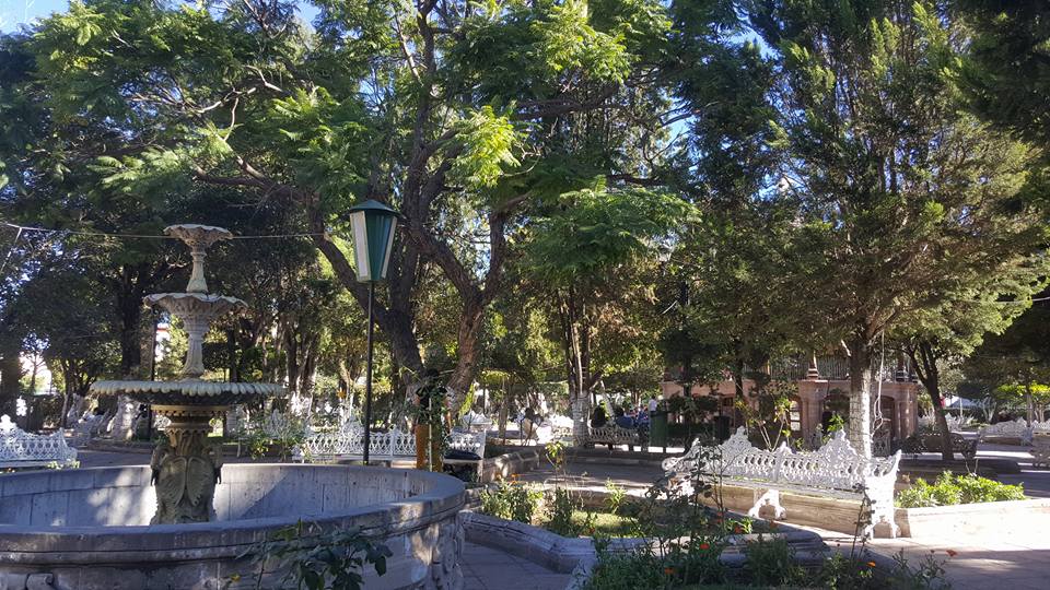 Main plaza in Jerez, Zacatecas.