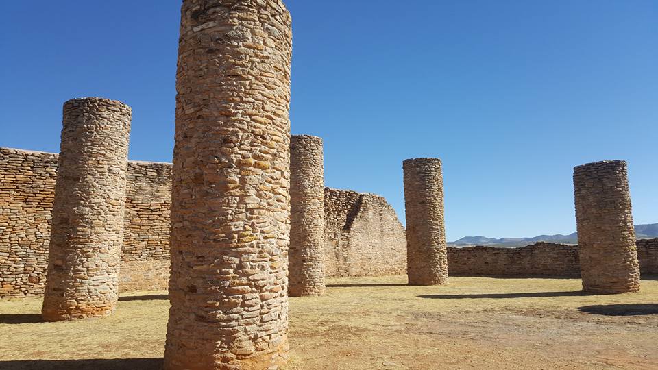 Columns in La Quemada, Zacatecas.