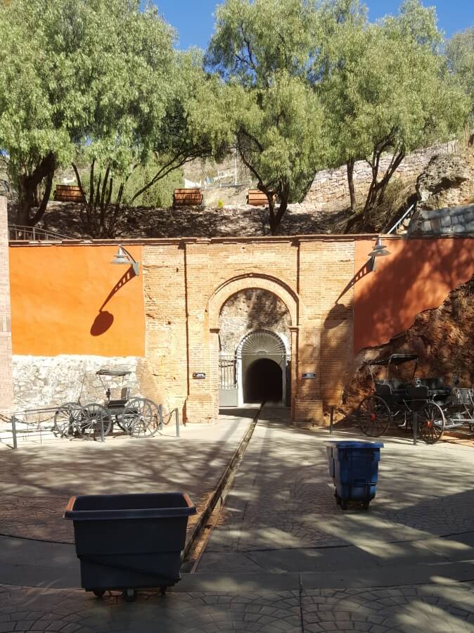 Tunnel entrance to the mine.