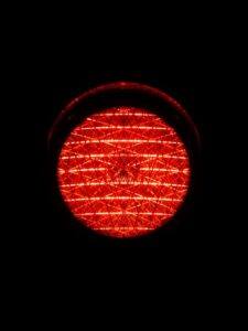 Red traffic light.