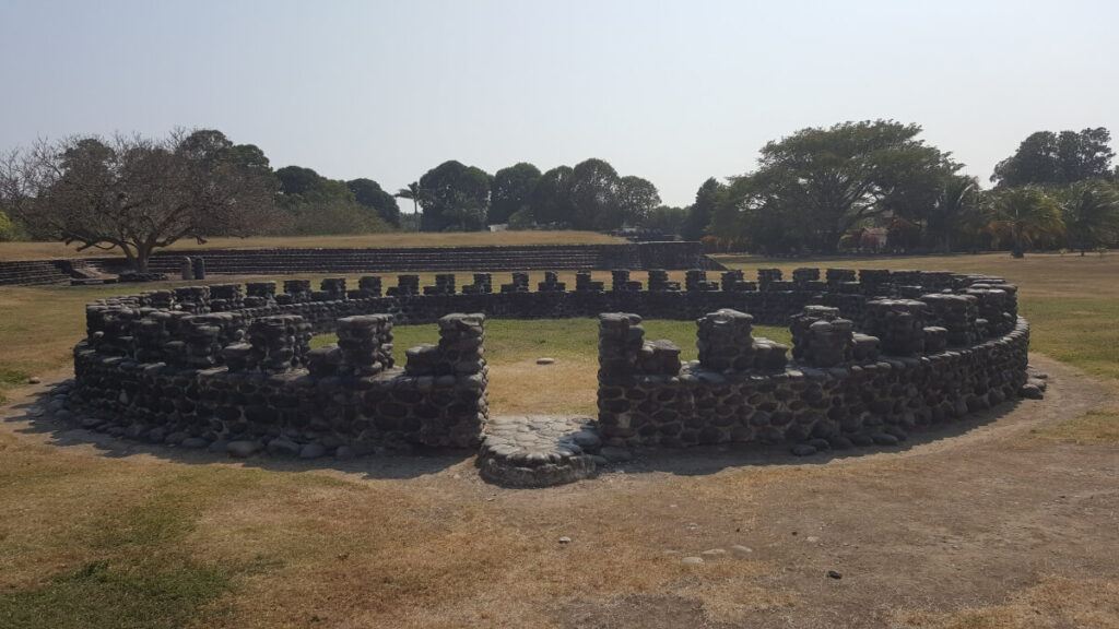 A Totonac circular stone structure.