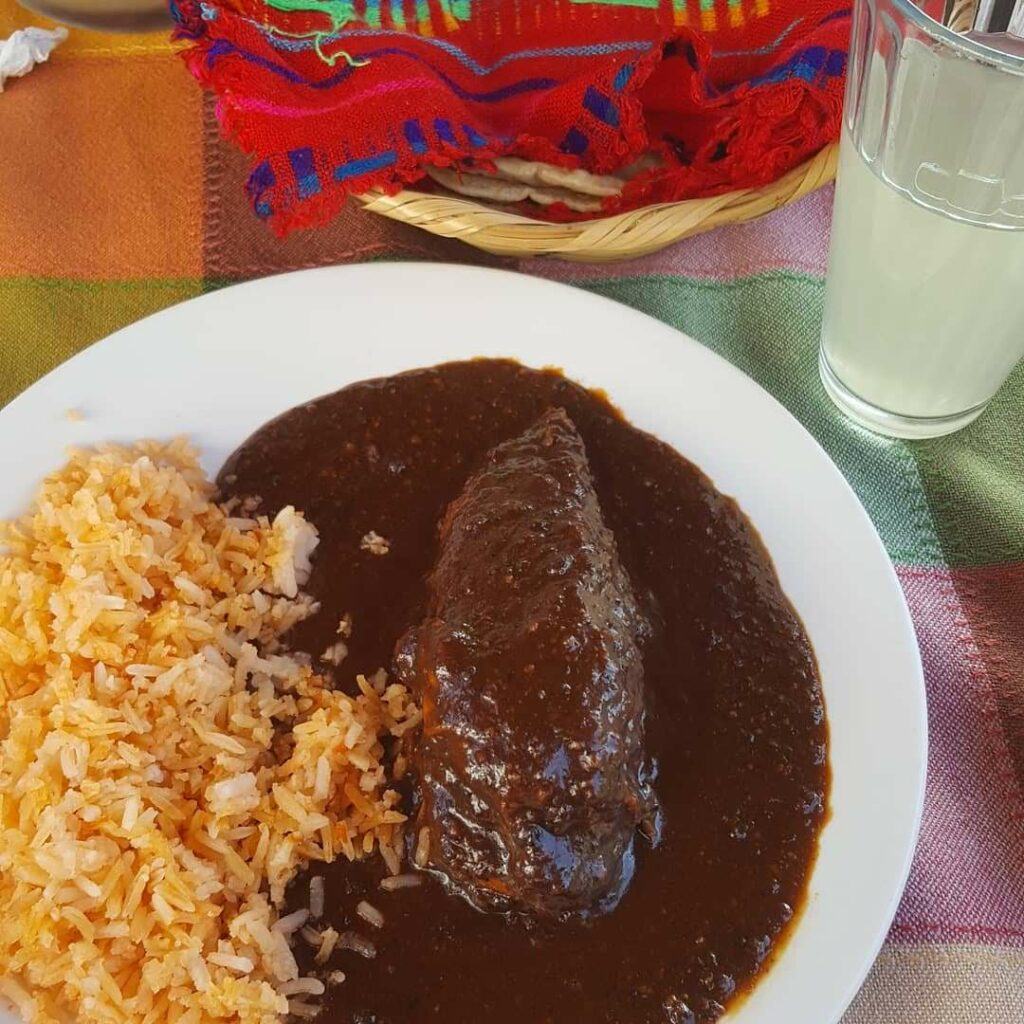 Mole and rice.