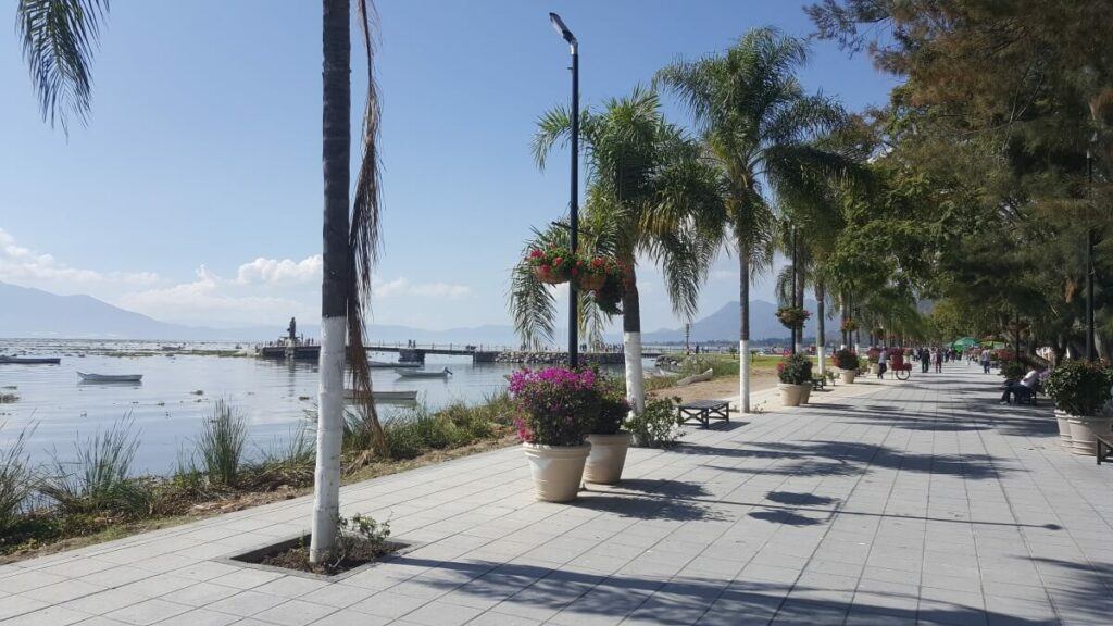 Seawall at Chapala Lake.