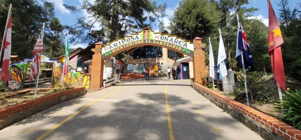 Entrance to El Rosario Sanctuary.