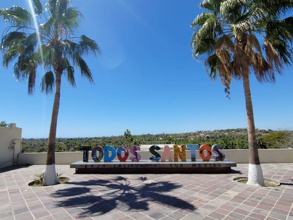 Colorful letters reading Todos Santos.